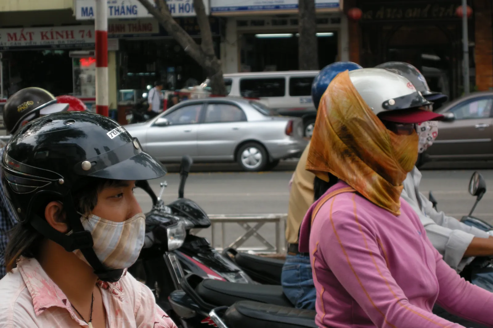 Traffico a Ho Chi Minh City Traffico di moto nel centro di Ho Chi Minh City