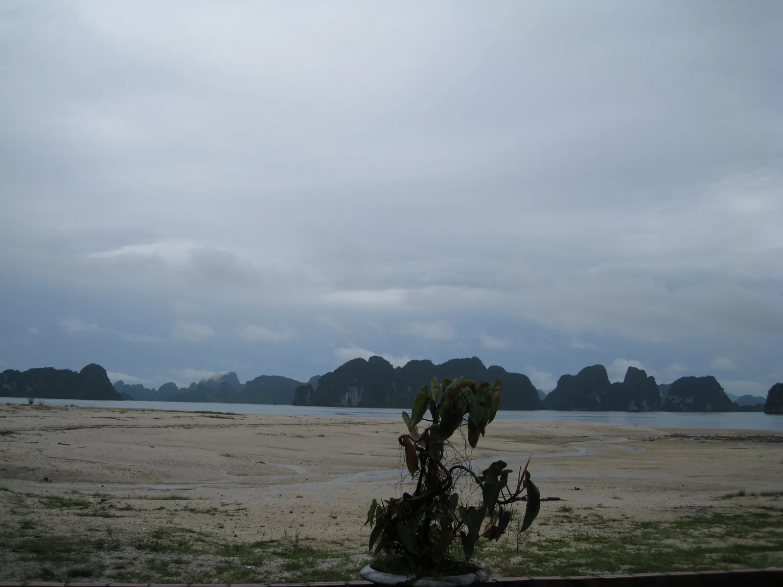 Spiaggia di sabbia bianca sull'isola di Quan Lan, nella Baia di Bai Tu Long