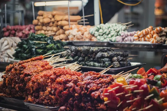 Bancarella di street food in Vietnam