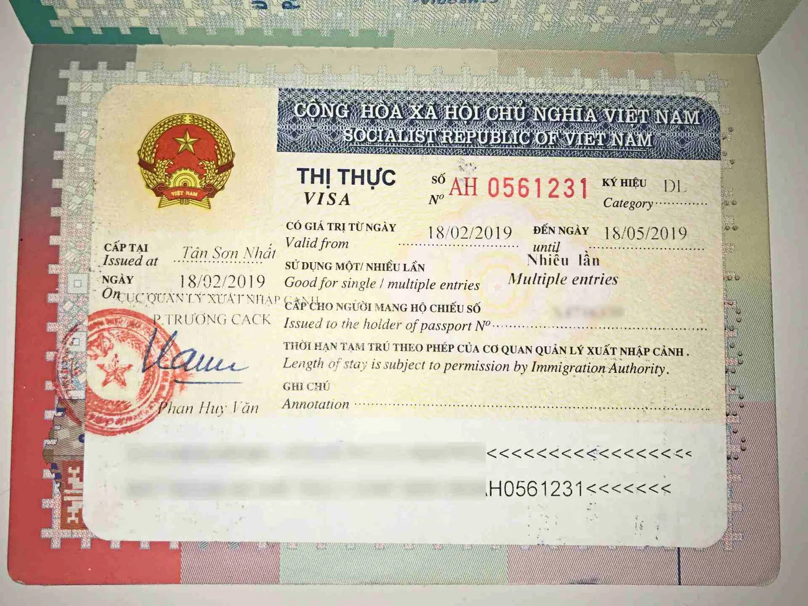 Visto per il Vietnam (e-visa multiple entry)