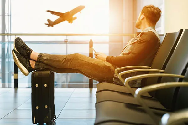 Passeggero in aeroporto