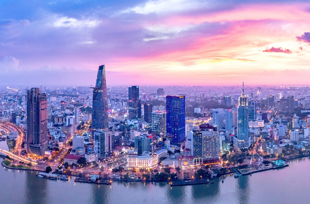 Vista aerea di Saigon HD